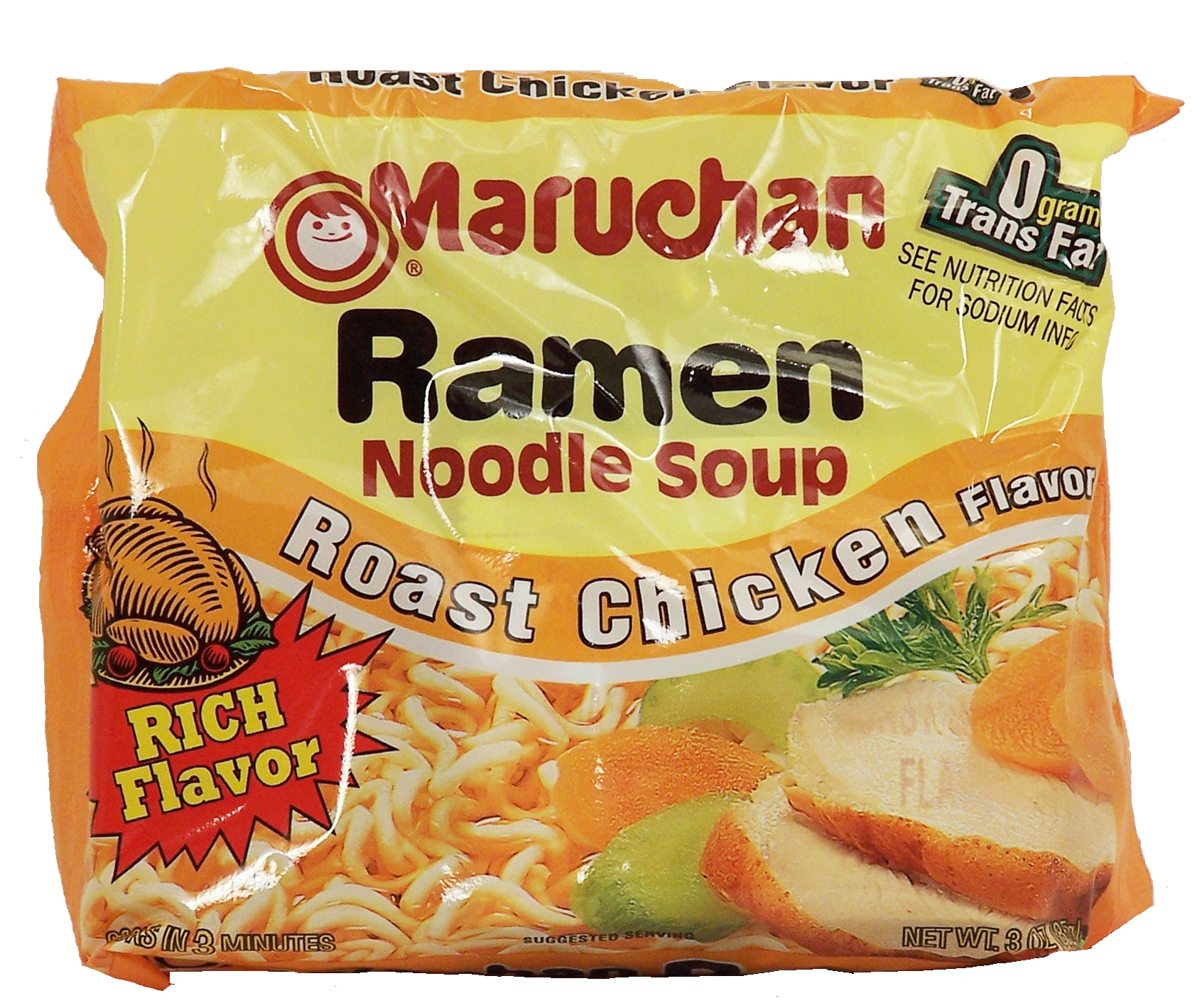 Maruchan  roast chicken noodle flavor soup add to boiling water Full-Size Picture